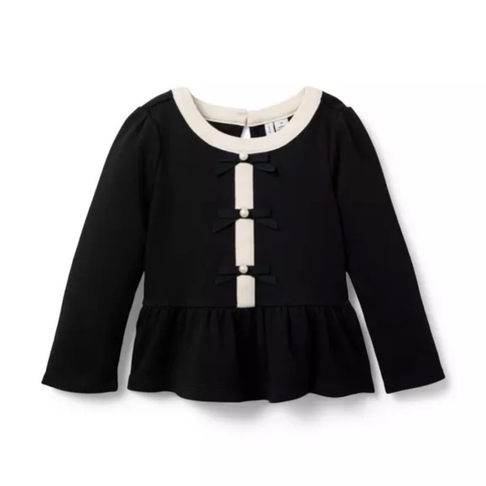 Janie & Jack Bow Peplum Top Size 7